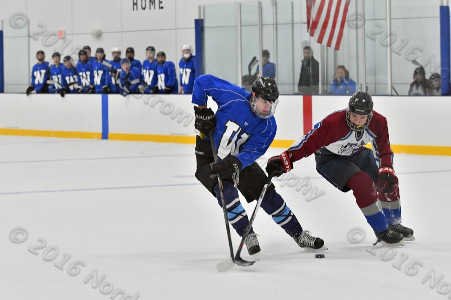 Wheaton College Men\'s Ice Hockey vs Middlesex Community College. - Photo By: KEITH NORDSTROM